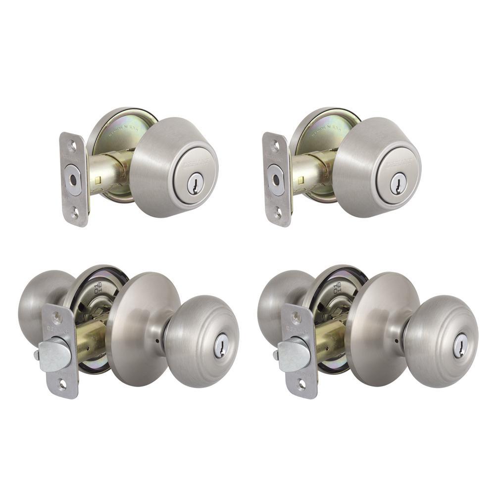 Hartford Satin Nickel Single Cylinder Keyed Entry Project Pack