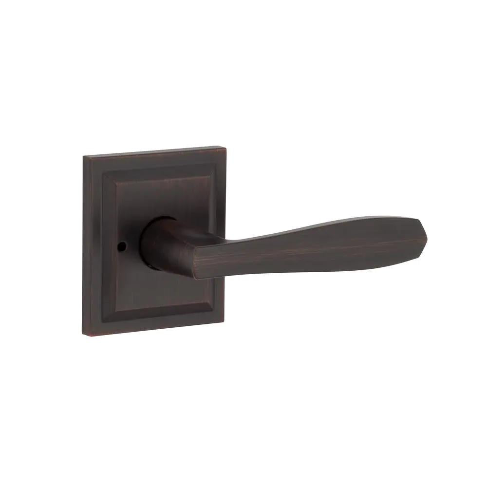 Torrey Venetian Bronze Low Profile Rose Bed/Bath Privacy Door Lever
