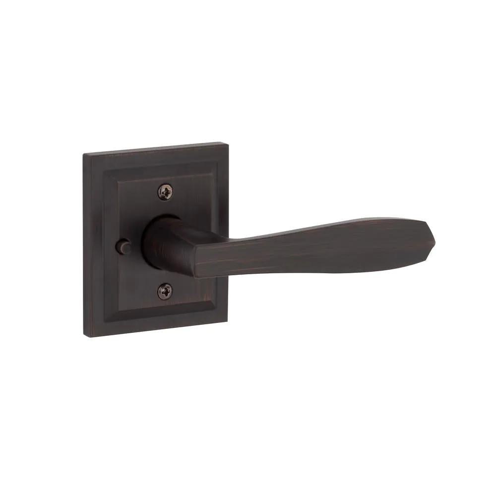 Torrey Venetian Bronze Low Profile Rose Bed/Bath Privacy Door Lever