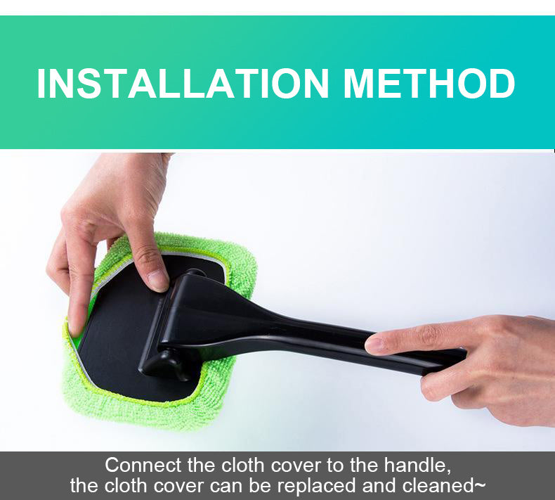 2PCS Window Cleaning Brush Kit: Get That Spotless Car Window Look With This Windshield Cleaning Wash Tool!