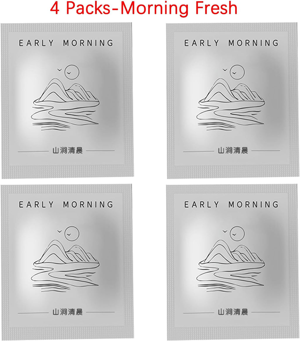 Cacacece 4 Packs Morning Fresh Smell Car Air Fresheners Refills Solid Fragrance Replacement Tablets, Long Lasting Car Air Fresheners