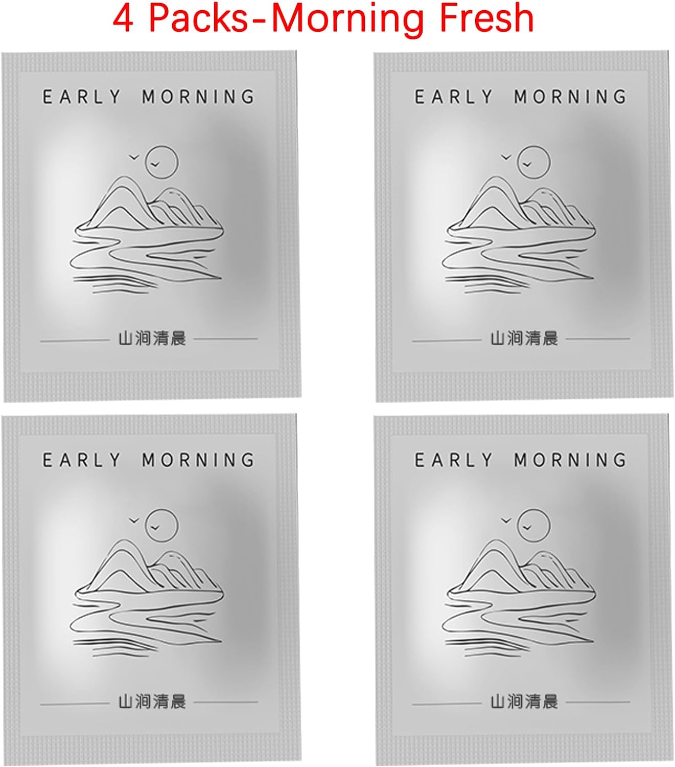 Cacacece 4 Packs Morning Fresh Smell Car Air Fresheners Refills Solid Fragrance Replacement Tablets, Long Lasting Car Air Fresheners