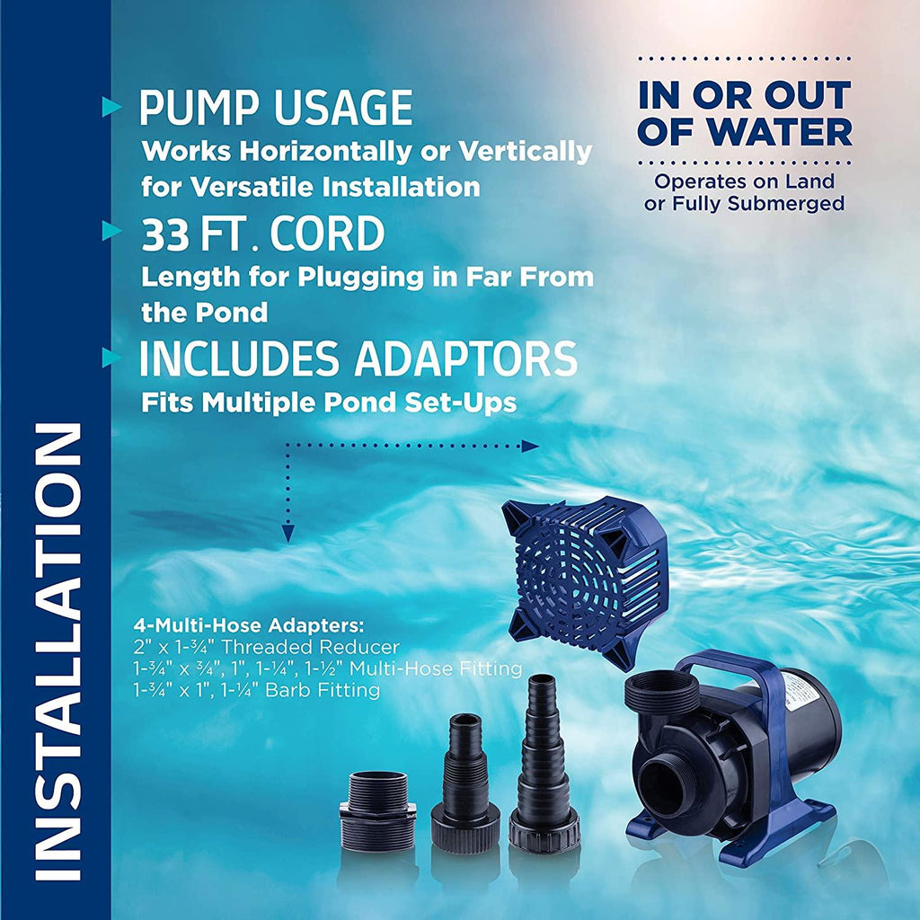 Alpine Corporation 5200 GPH Cyclone Pump for Ponds, Fountains, Waterfalls, and Water Circulation
