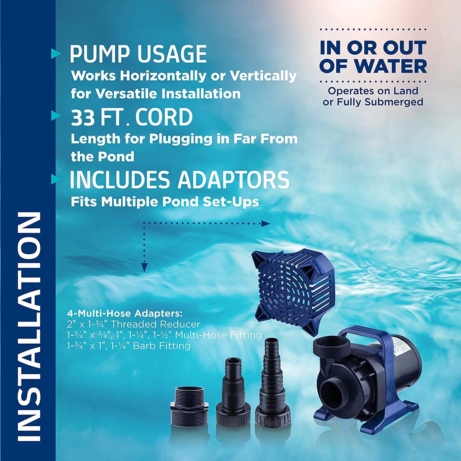 Alpine Corporation 5200 GPH Cyclone Pump for Ponds, Fountains, Waterfalls, and Water Circulation