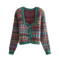 square collar knitted sweater