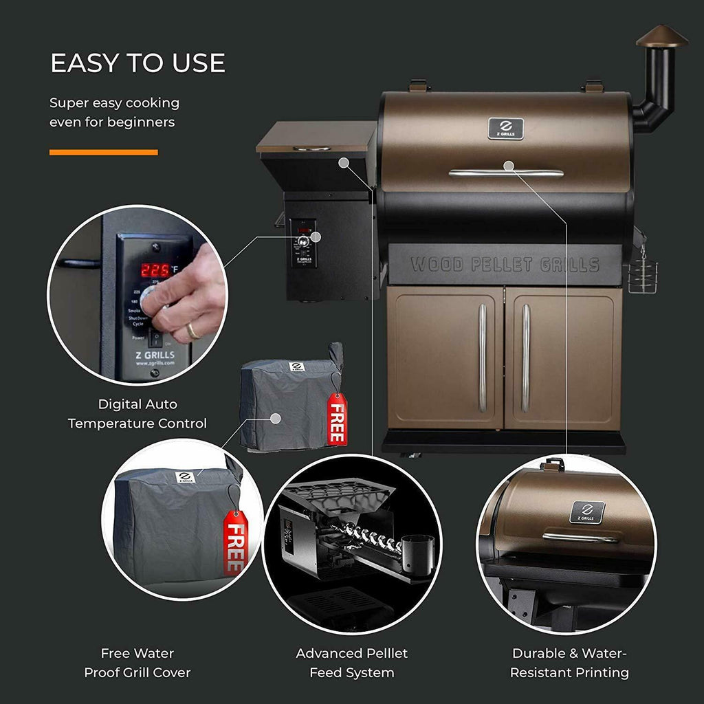 ZPG-700D 2021 Upgrade Pellet Grill & Smoker 8 in 1 BBQ Grill Cover