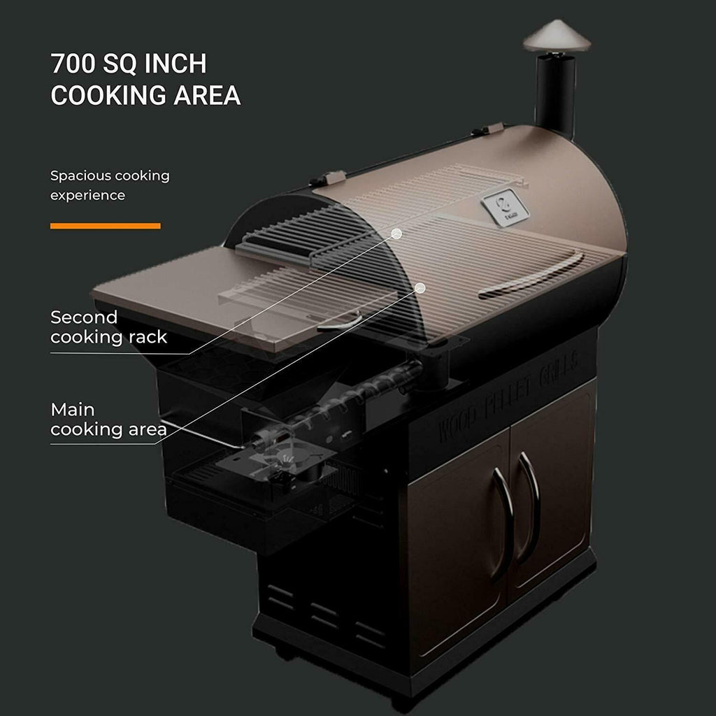 ZPG-700D 2021 Upgrade Pellet Grill & Smoker 8 in 1 BBQ Grill Cover