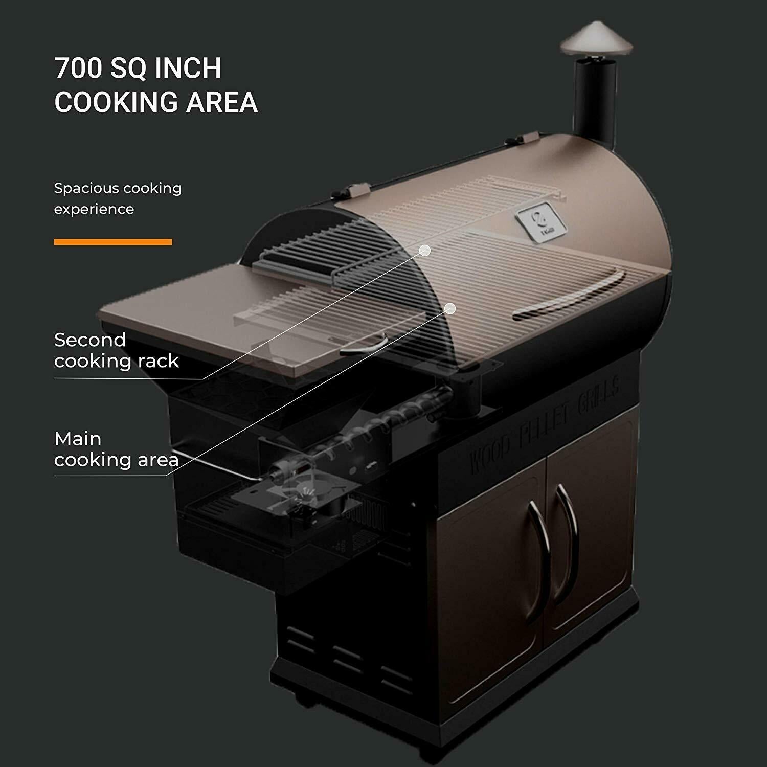 ZPG-700D 2021 Upgrade Pellet Grill & Smoker 8 in 1 BBQ Grill Cover