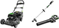EGO Power+ LM2021 20-Inch 56-Volt Lithium-ion Cordless Battery Walk Behind Push Lawn Mower & ST1502LB 15-Inch String Trimmer & 530CFM Blower Combo Kit with 2.5Ah Battery and Charger Included, Black