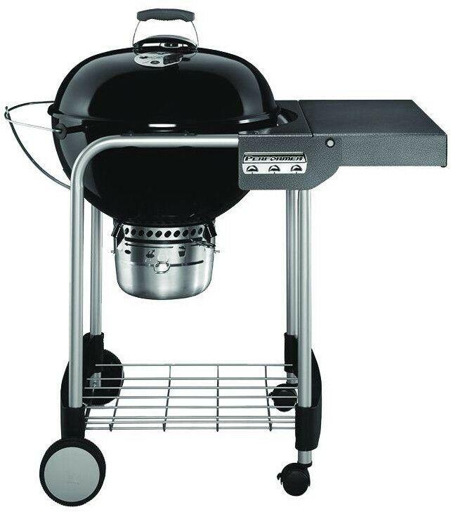 22 in. Performer Charcoal Grill Black -In Thermometer StoraRack