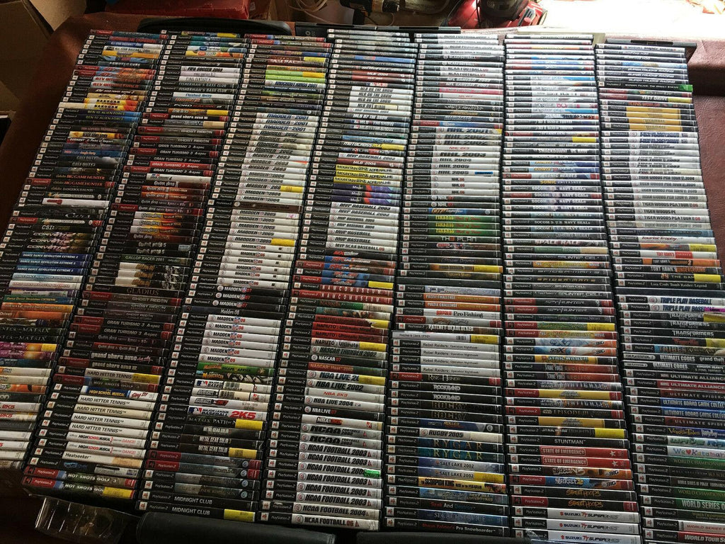 SONY PLAYSTATION 2 PS2 FAT OR SLIM CONSOLE LOT BUNDLE WITH 7 GAMES