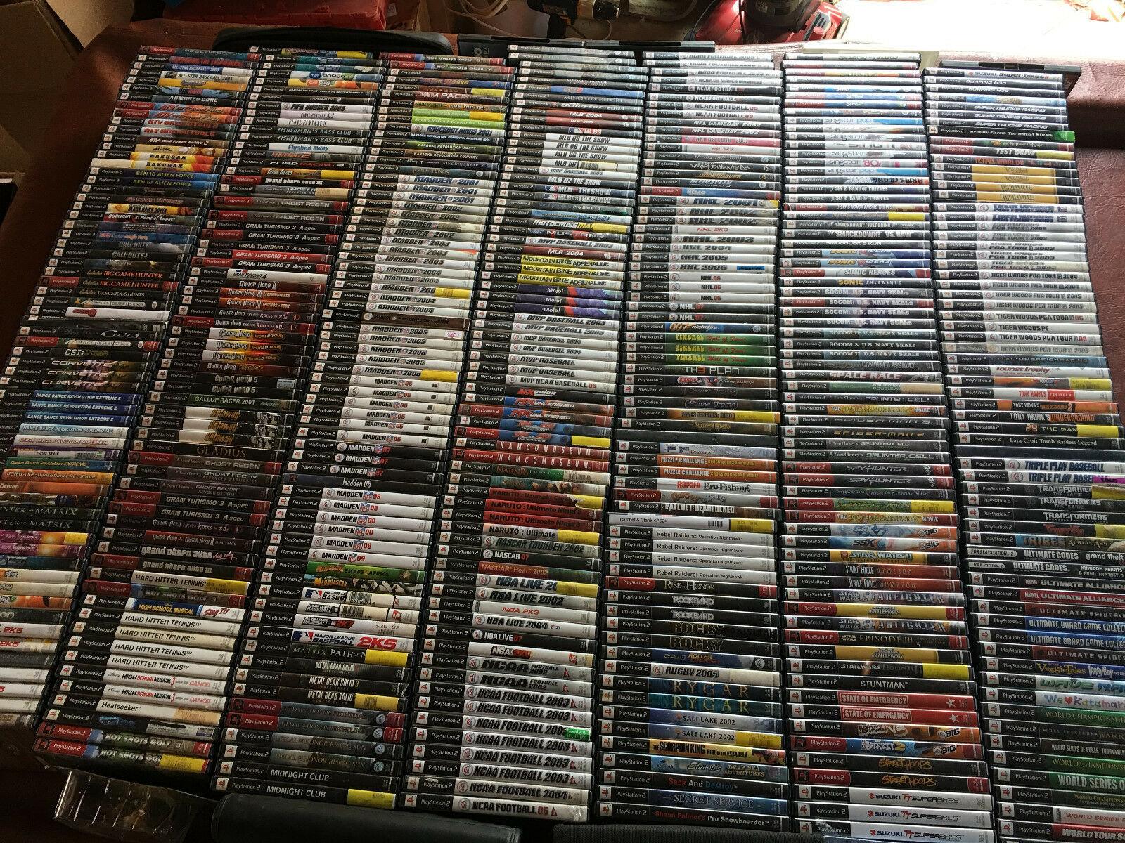 SONY PLAYSTATION 2 PS2 FAT OR SLIM CONSOLE LOT BUNDLE WITH 7 GAMES