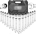 CHENJIAO Wrench 14pcs Keys Set Multitool Wrench Ratchet Spanners Set Hand Tool Wrench Set Universal Wrench Tool Car Repair Tools (Color : 6 19MM 14P)