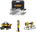 DEWALT Tool Set with Compact Drill Driver Kit, LED Area Light and Grease Gun
