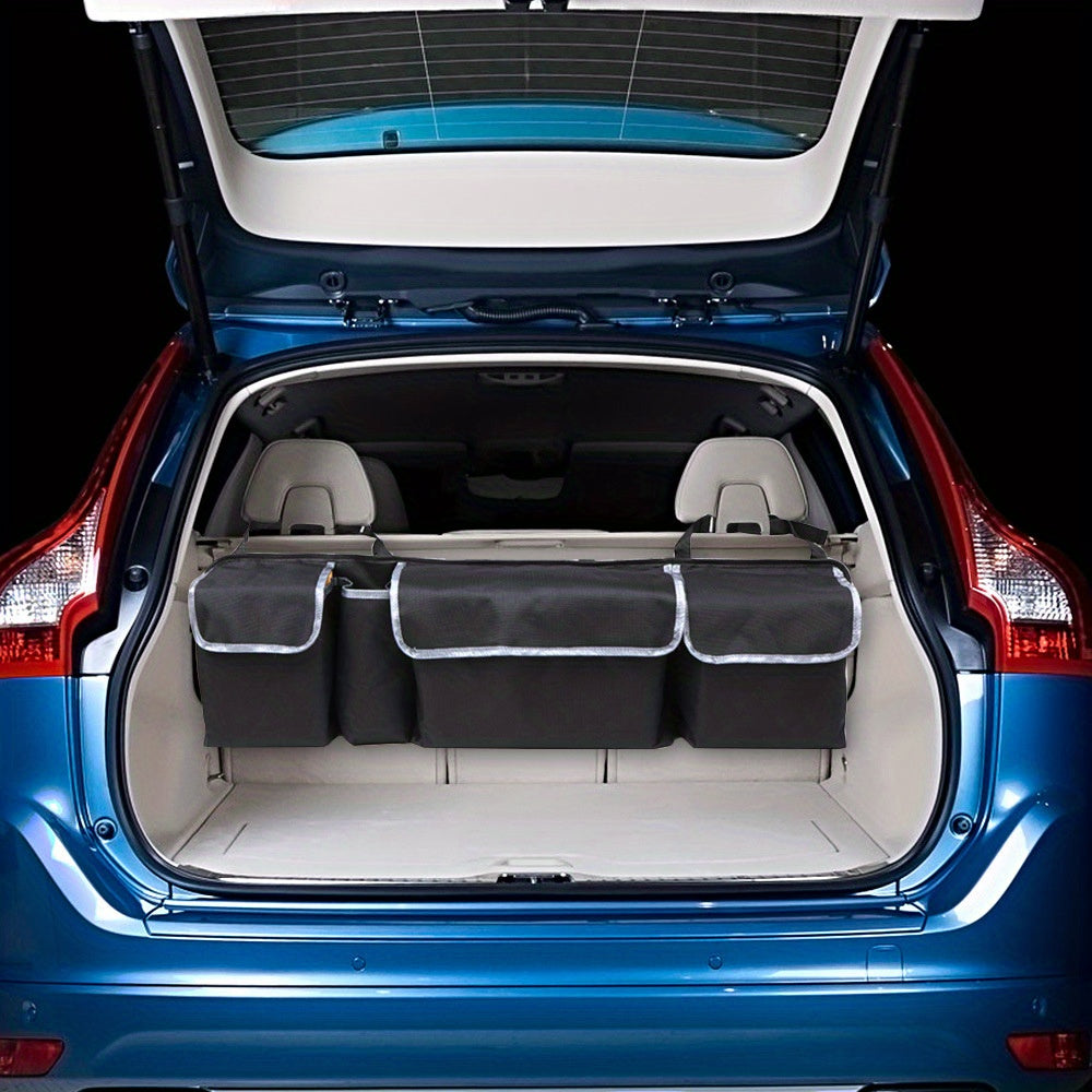 1pc High Capacity Car Boot Back Seat Trunk StoraBag Organizer Pocket Waterproof Oxford StoraBox Organizer Stowing Tidying Interior Accessories