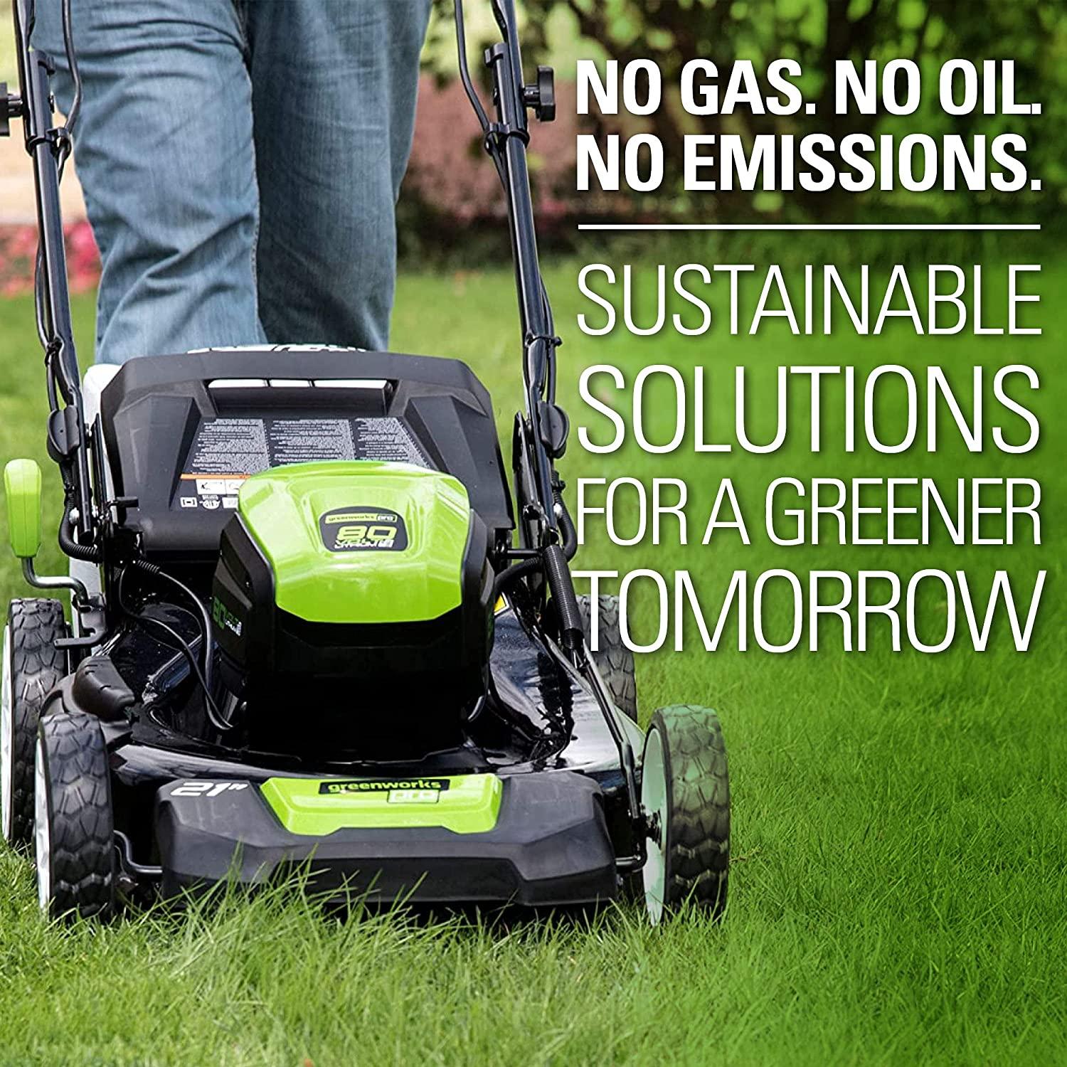 Greenworks Pro 80V 21-Inch Brushless Self-Propelled Lawn Mower 4.0Ah Battery and Charger Included, MO80L410