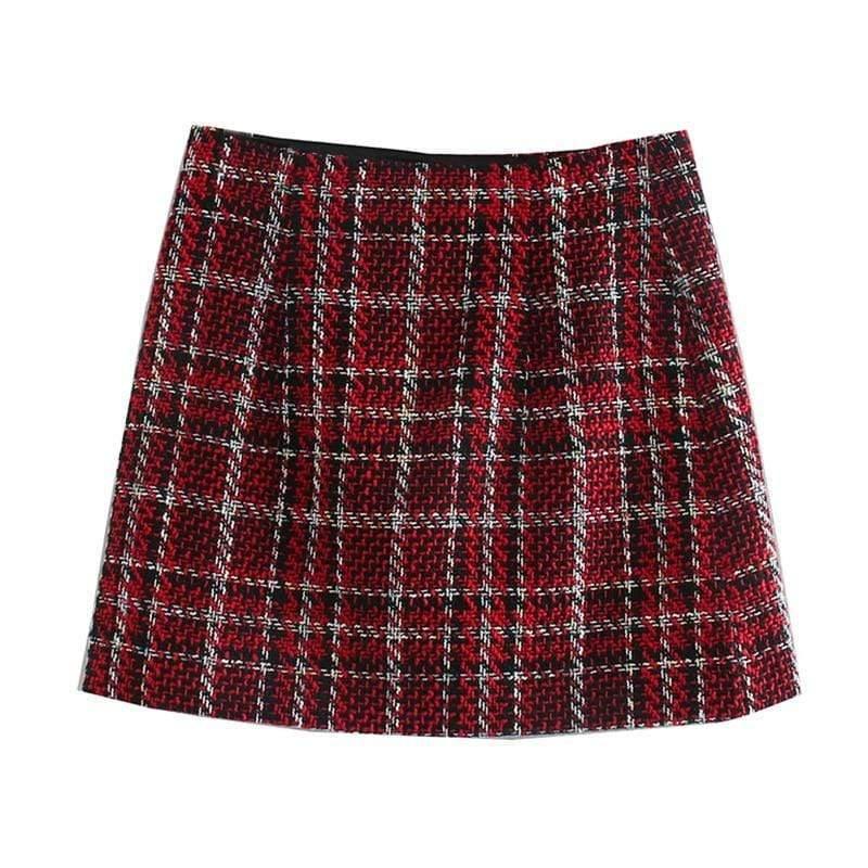stripes high waisted mini skirt