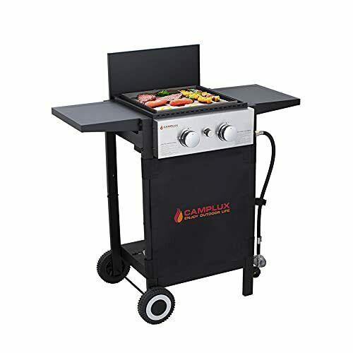Camplux Flat Top Gas Grill Propane Gas Griddle Grill Combo Outdoor Griddles Stat