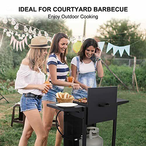 Camplux Flat Top Gas Grill Propane Gas Griddle Grill Combo Outdoor Griddles Stat