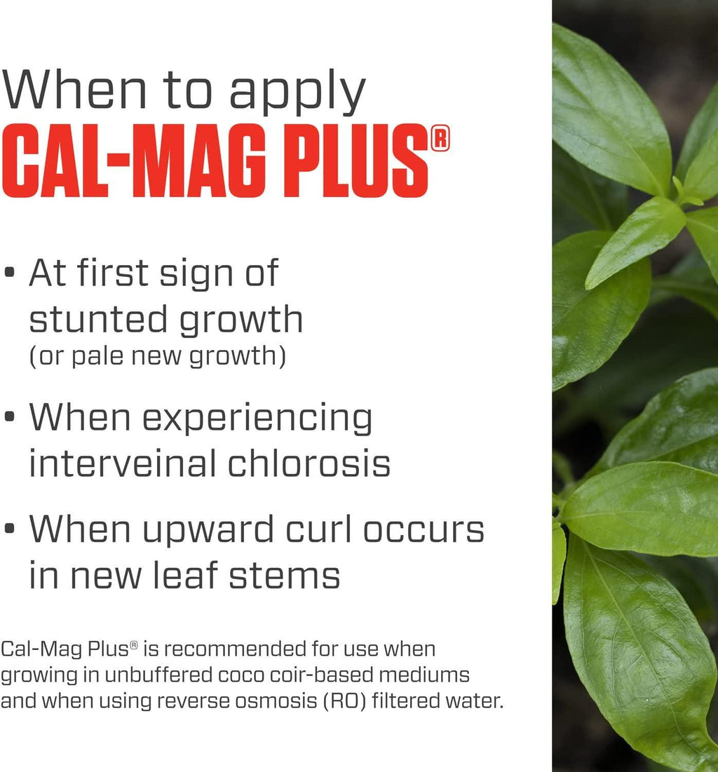 Botanicare Cal-Mag Plus, A Calcium, Magnesium, And Iron Plant Supplement, Corrects Common Plant Deficiencies, Add To Water Or Use As A Spray, 2-0-0 NPK, 5 Gallon