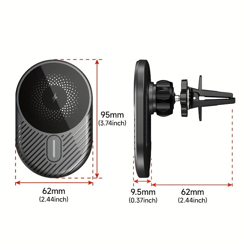 MANKIW Magnetic Car Mount Compatible 15W For  14, 13, 12 Fast Charging Air Vent Magnet Accessories Car Phone Holder