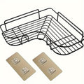 1pc Triangle Wall Mounted Shower Caddy Rack for Bathroom and Kitchen - Easy Installation, Convenient Storage, and Organization of Bathroom Accessories bathroom accessories