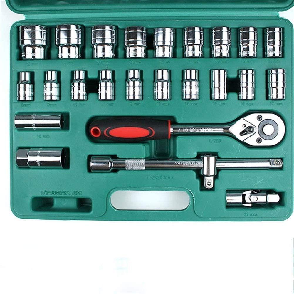 Peixiang Sturdy Wrench 37pcs Car Repair Torque Wrench Tool Combination Tool Set Mechanics Hand Tool Kits Ratchet Socket Spanner Repair Tools Safety