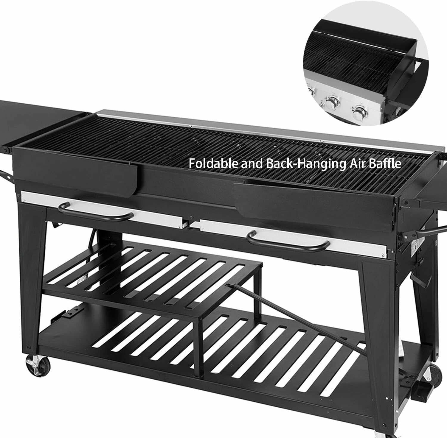 BBQ Propane Gas Grill LarEvent 8-Burner Outdoor Stove GB8000