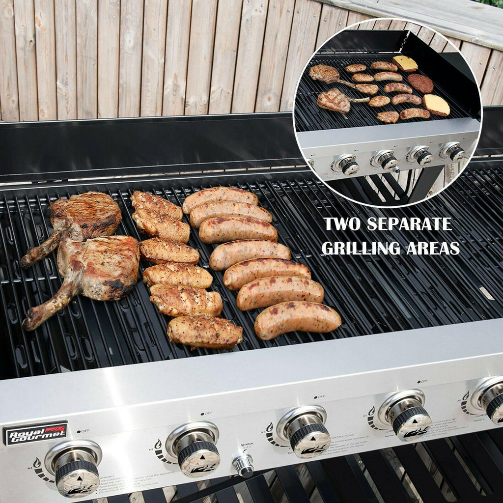BBQ Propane Gas Grill LarEvent 8-Burner Outdoor Stove GB8000