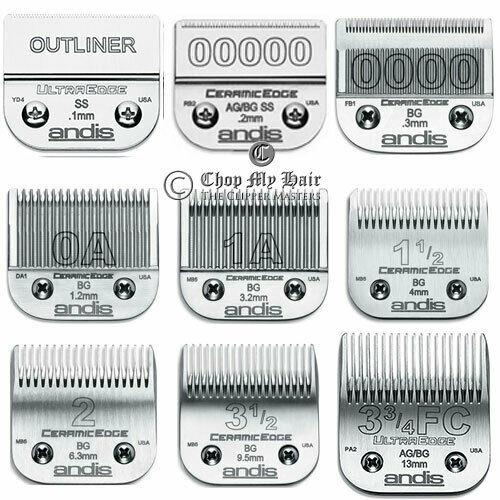 Andis 9pcs CeramicEd+ UltraEdSurgical Outliner Detachable Clipper Blades
