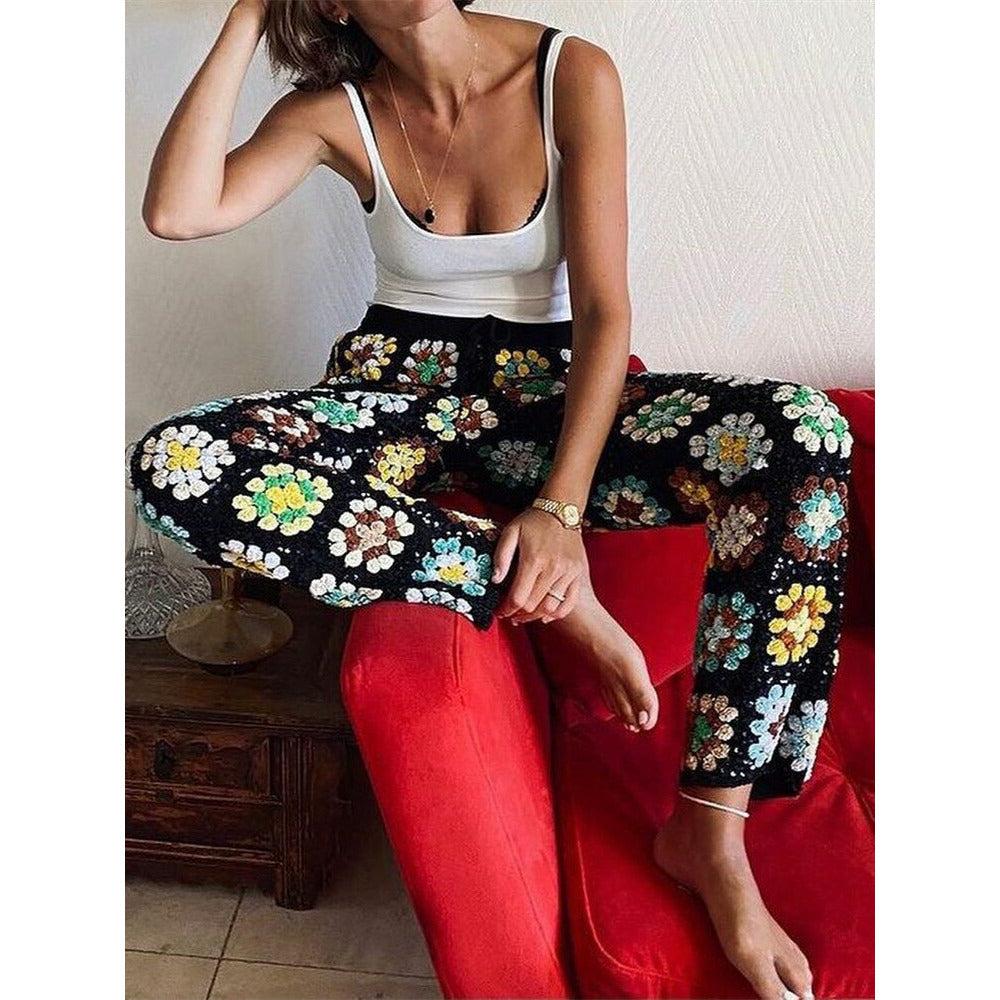 summer vintage crochet pants