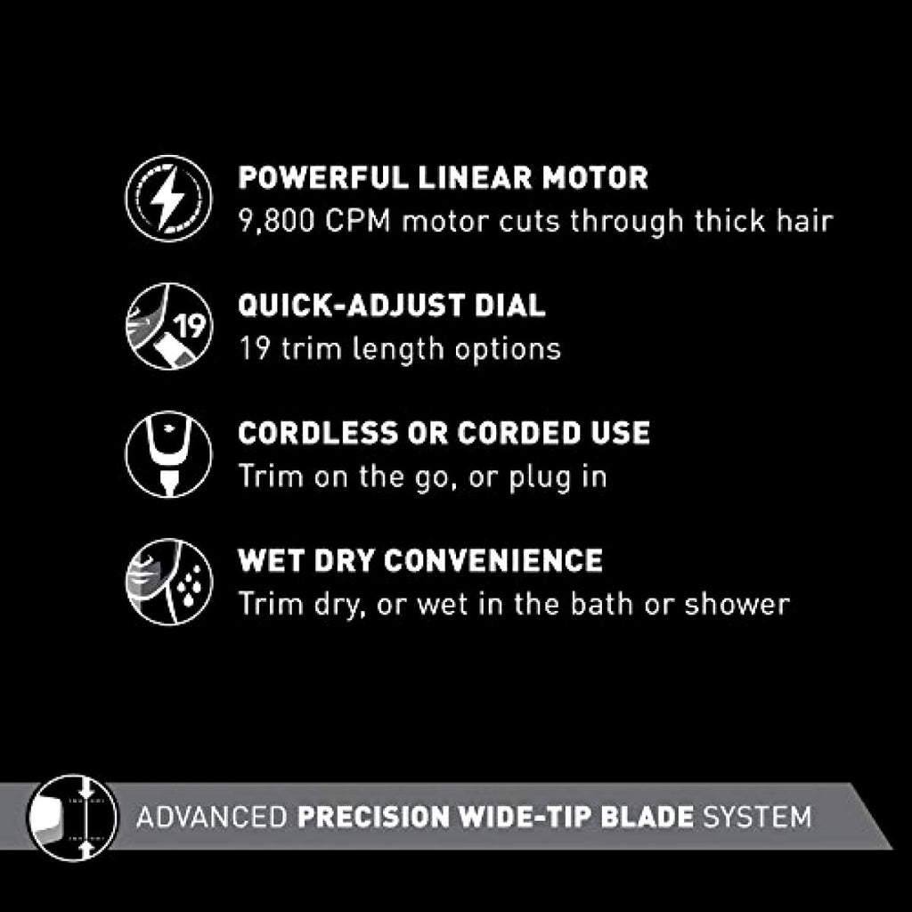Panasonic ER-SB40-K Precision Power Beard Men's Trimmer with Linear Motor - Black