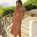polka dot long dress