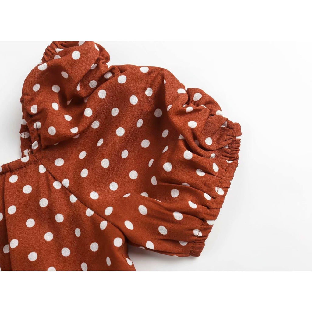 polka dot long dress