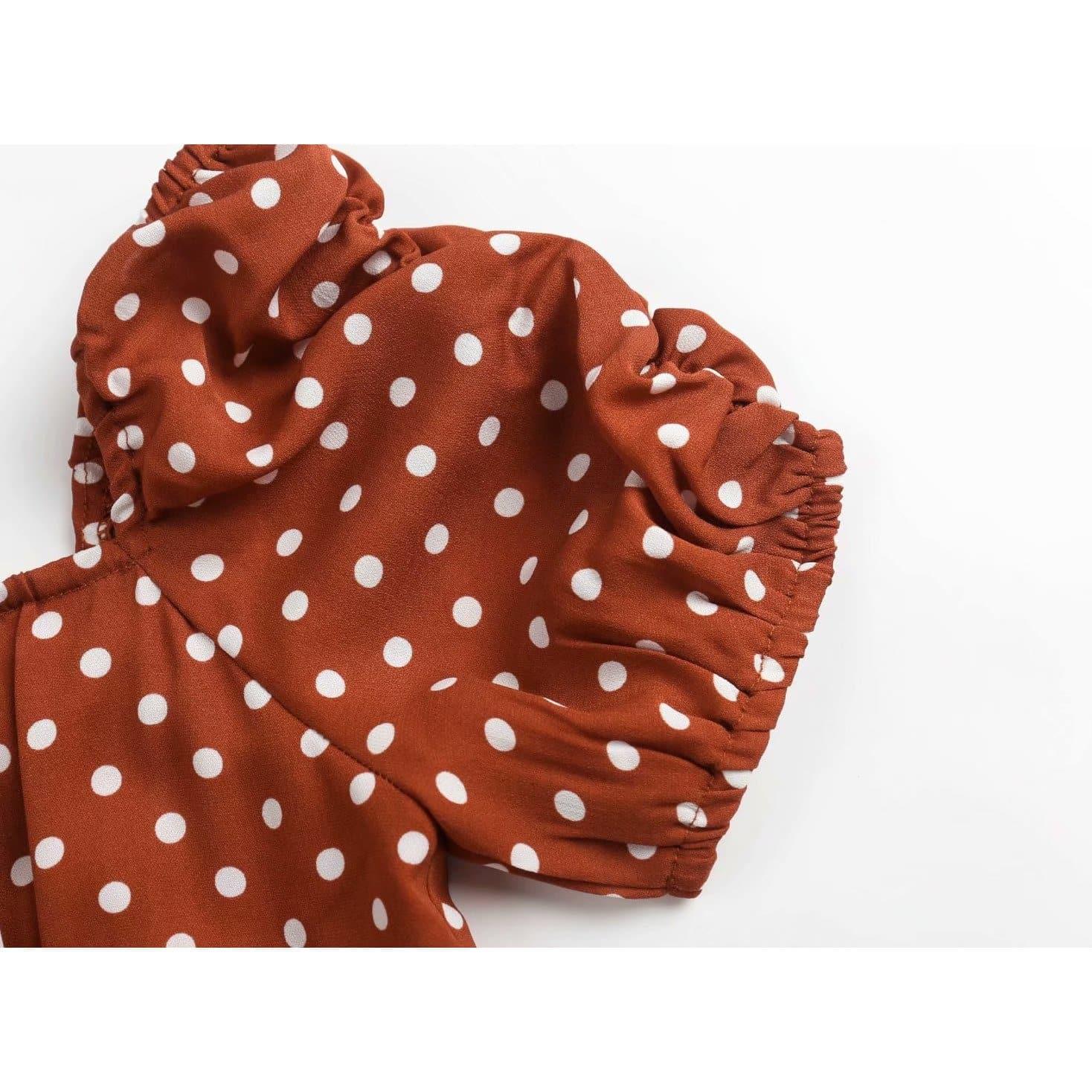 polka dot long dress