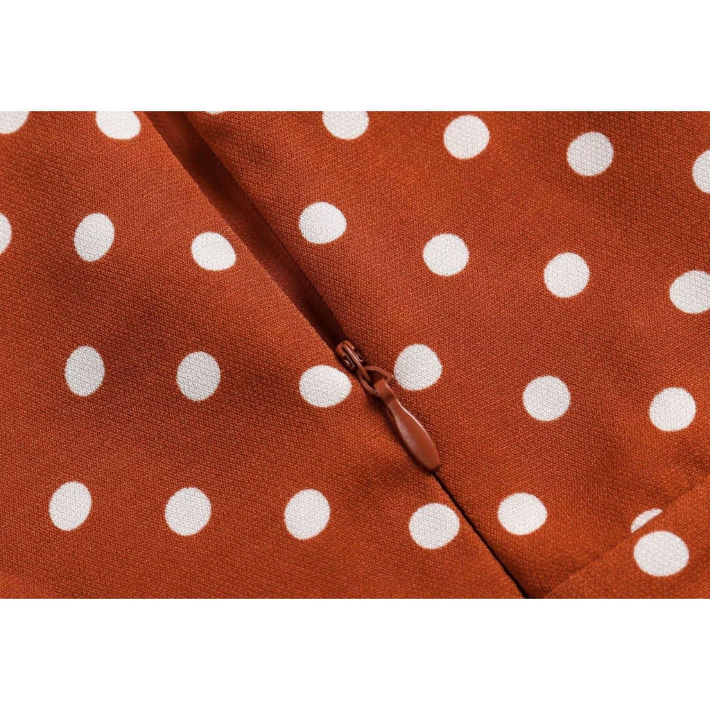 polka dot long dress