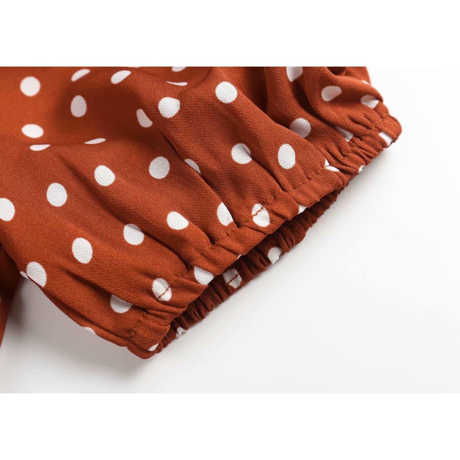 polka dot long dress