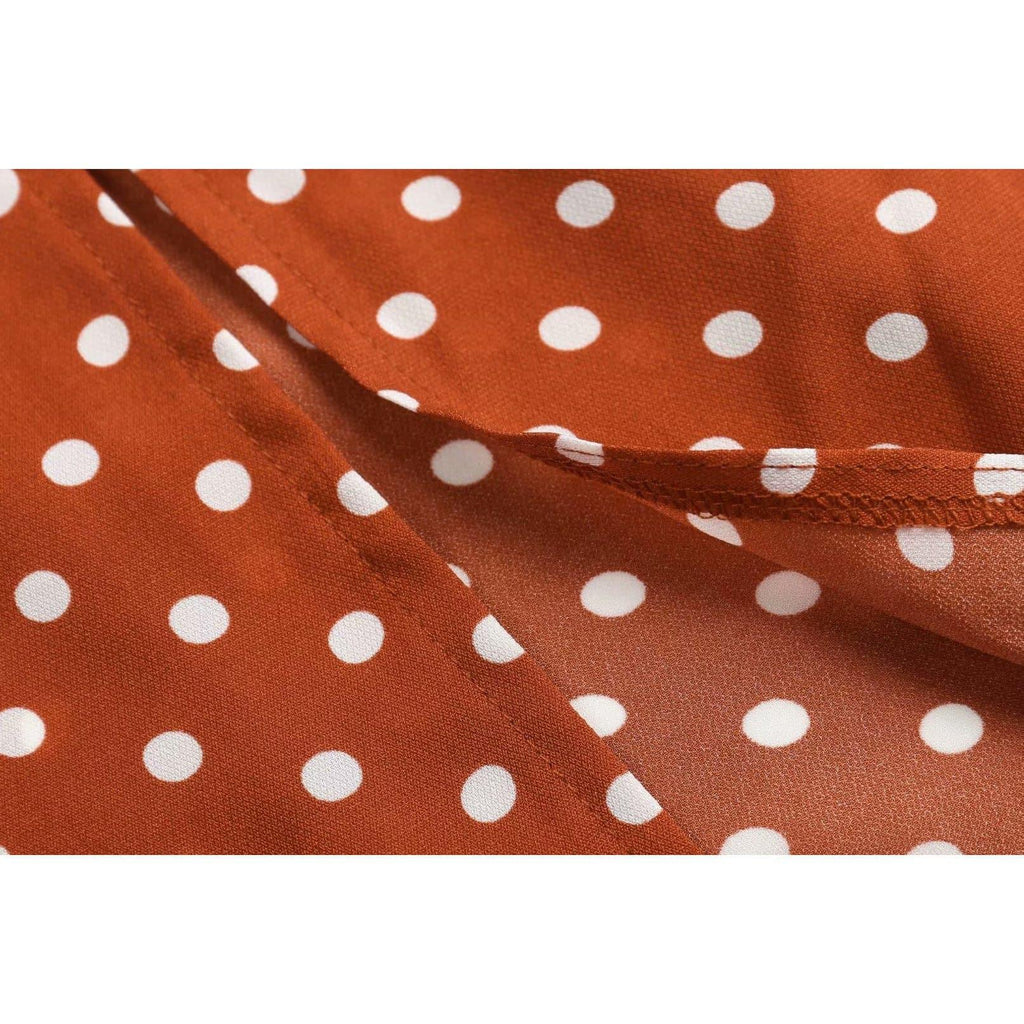 polka dot long dress