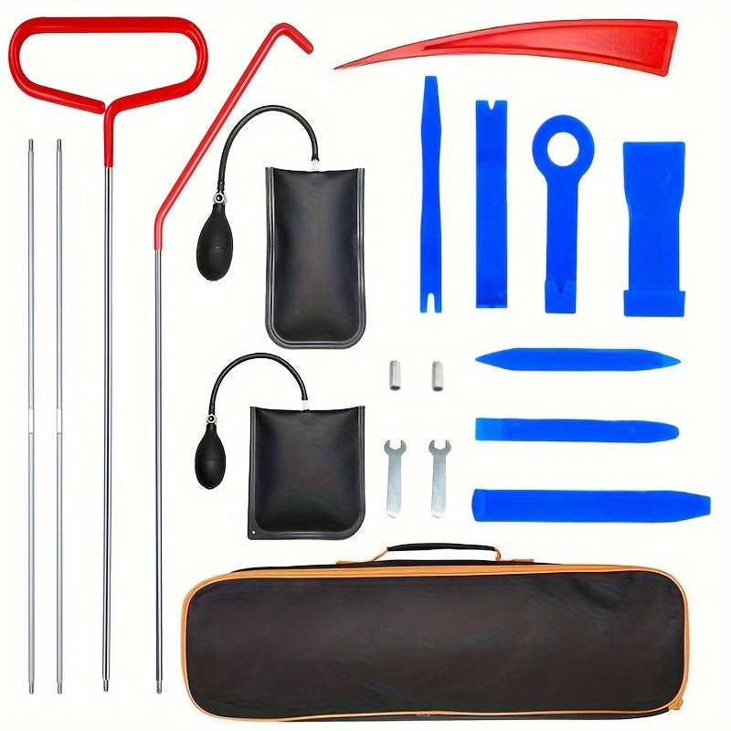 Car Repair Tool Kit Portable Automotive Tool Set  With Carrying Bag For Cars &amp; Trucks  Professional Emergency Car Tools Door Dent Repair Tool