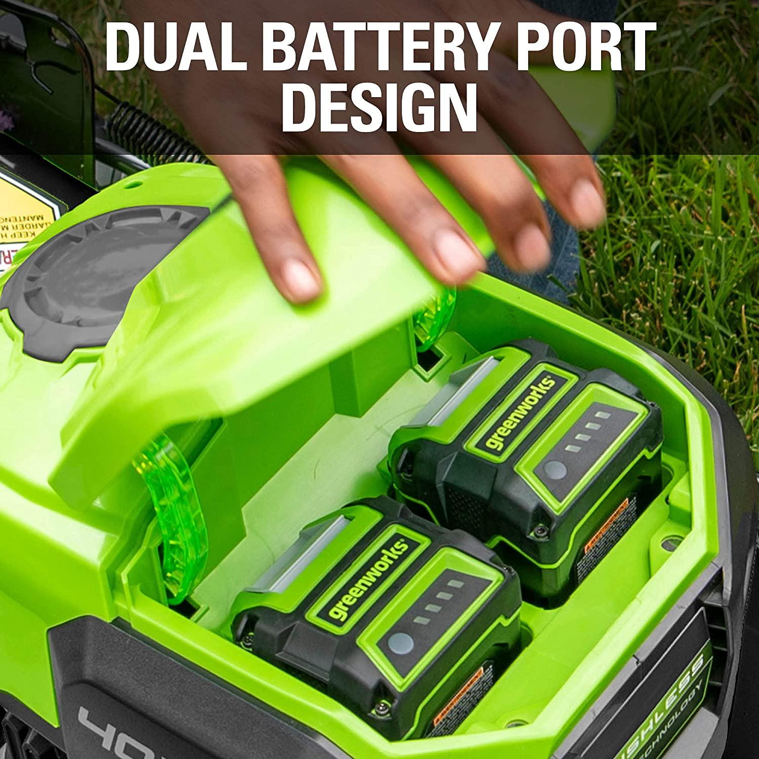 Greenworks 40V 21inch Cordless Brushless Lawn Mower, 5Ah Battery & Charger Included, LMF402