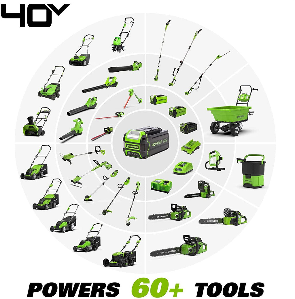 Greenworks 40V 21inch Cordless Brushless Lawn Mower, 5Ah Battery & Charger Included, LMF402