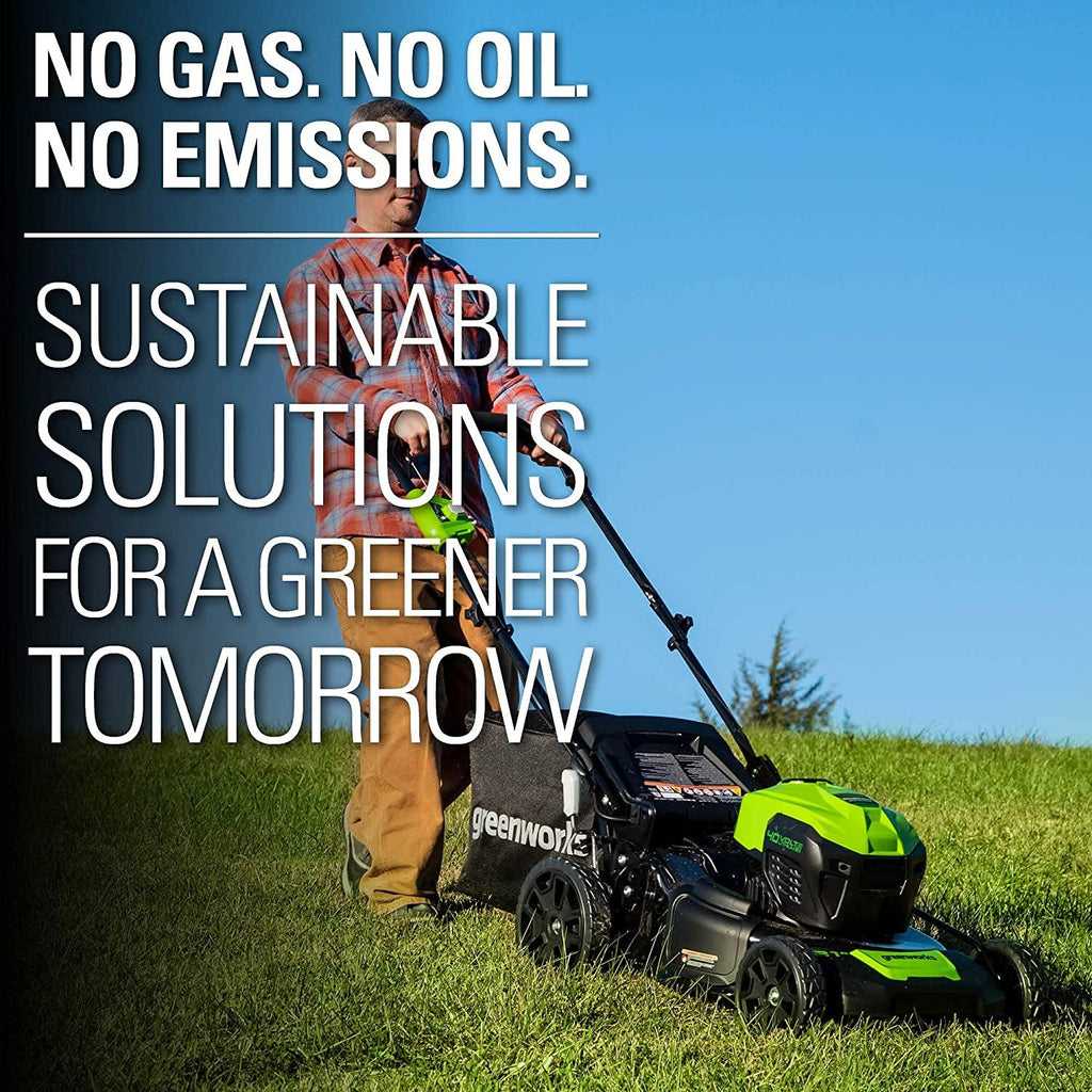 Greenworks 40V 21inch Cordless Brushless Lawn Mower, 5Ah Battery & Charger Included, LMF402