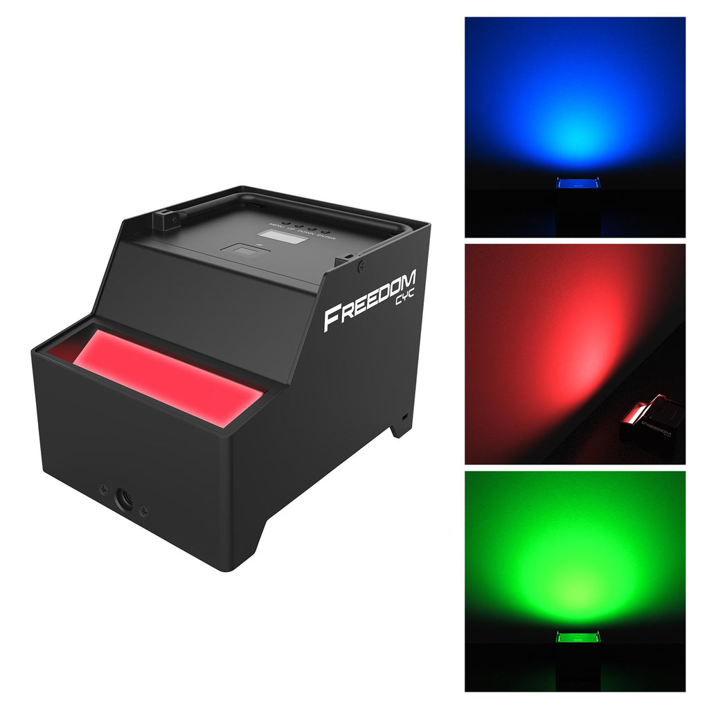 Chauvet DJ Freedom CYC Wireless Battery Wide Surface Wall Wash Up Light+Fogger