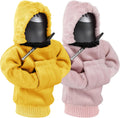 ZHSMS Gear Shift Cover, Universal Shift Knob Cover, Funny Sweater Hoodie for Gearshift, 4.7 Inch Car Shifter Stick Protector Decoration (Pink Yellow)