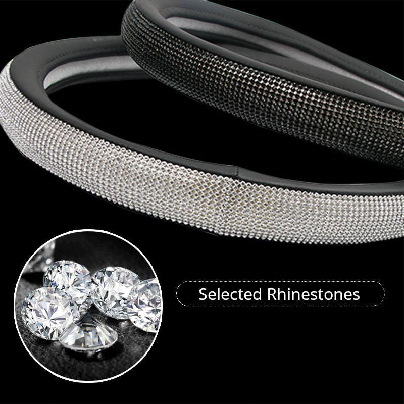 Bling Crystal Car Steering Wheel Covers 15"/38cm