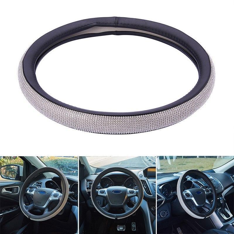 Bling Crystal Car Steering Wheel Covers 15"/38cm