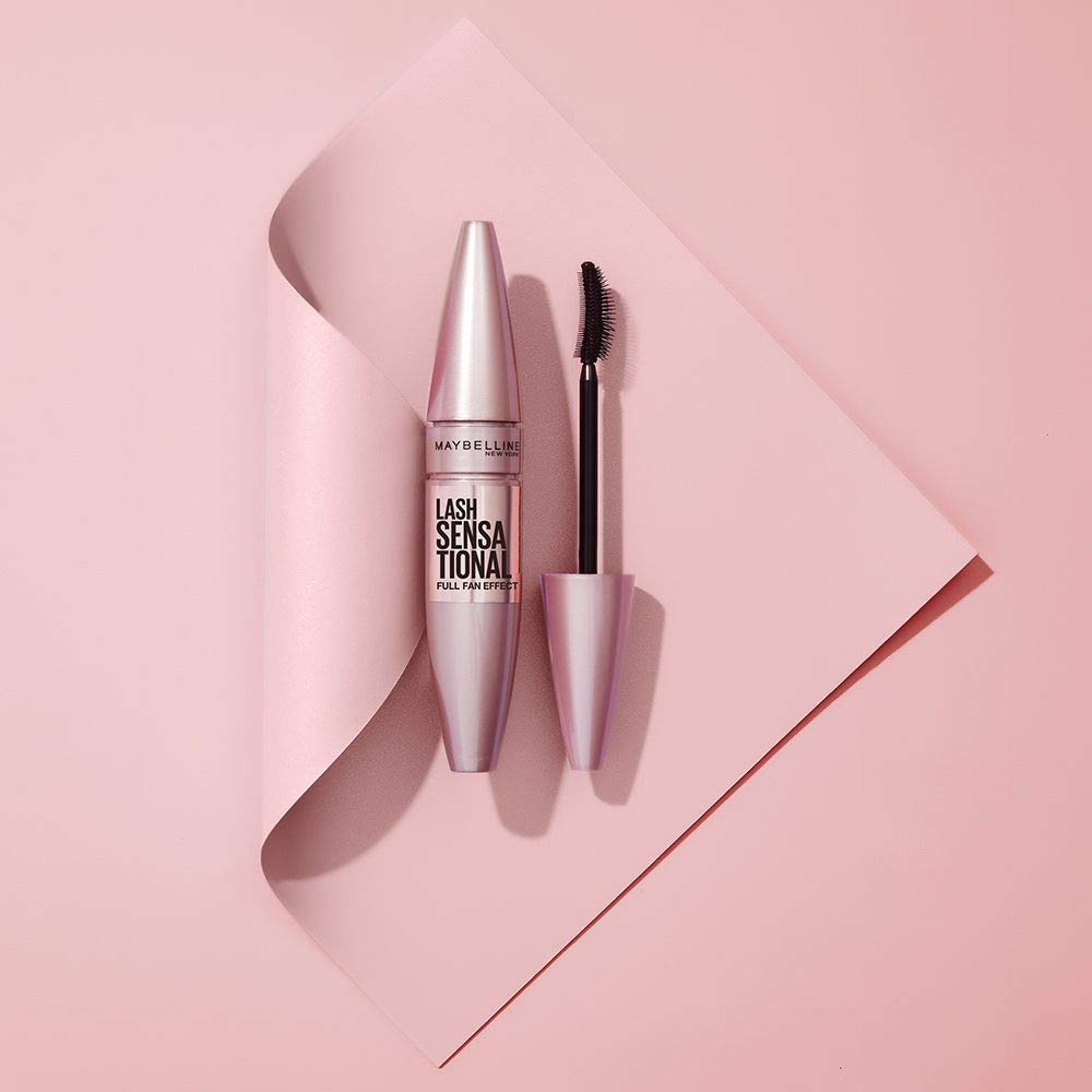 Maybelline New York Lash Sensational Washable Mascara, Lengthening and Volumizing for a Full Fan Effect, Very Black, 1 Count