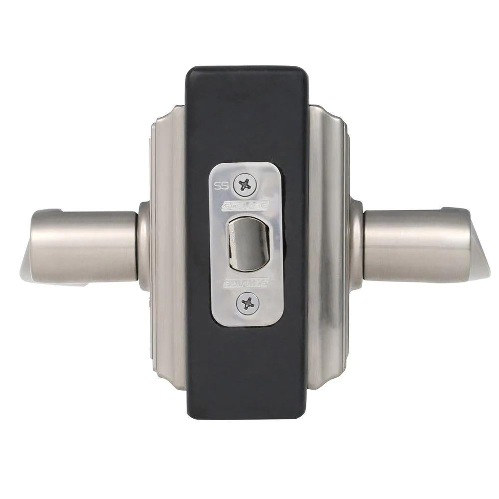 Accent Satin Nickel PassaHall/Closet Door Lever with Addison Trim