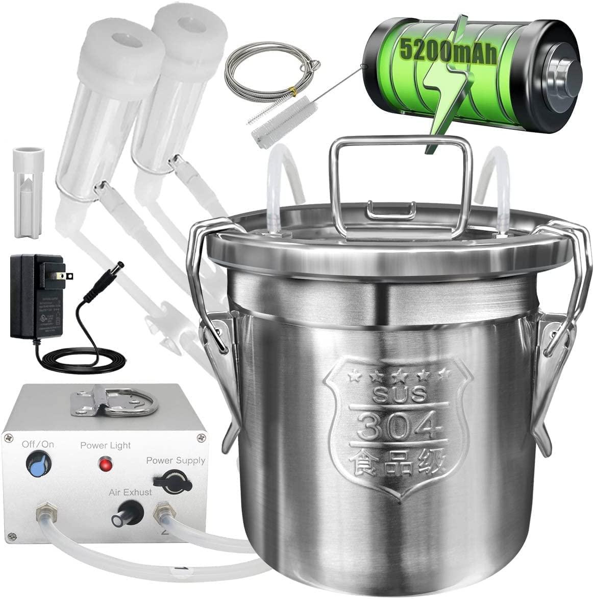 Hantop 6L Goat MilMachine (Pro Model) and Cow MilTeat Cup Replacement (Tube Included)