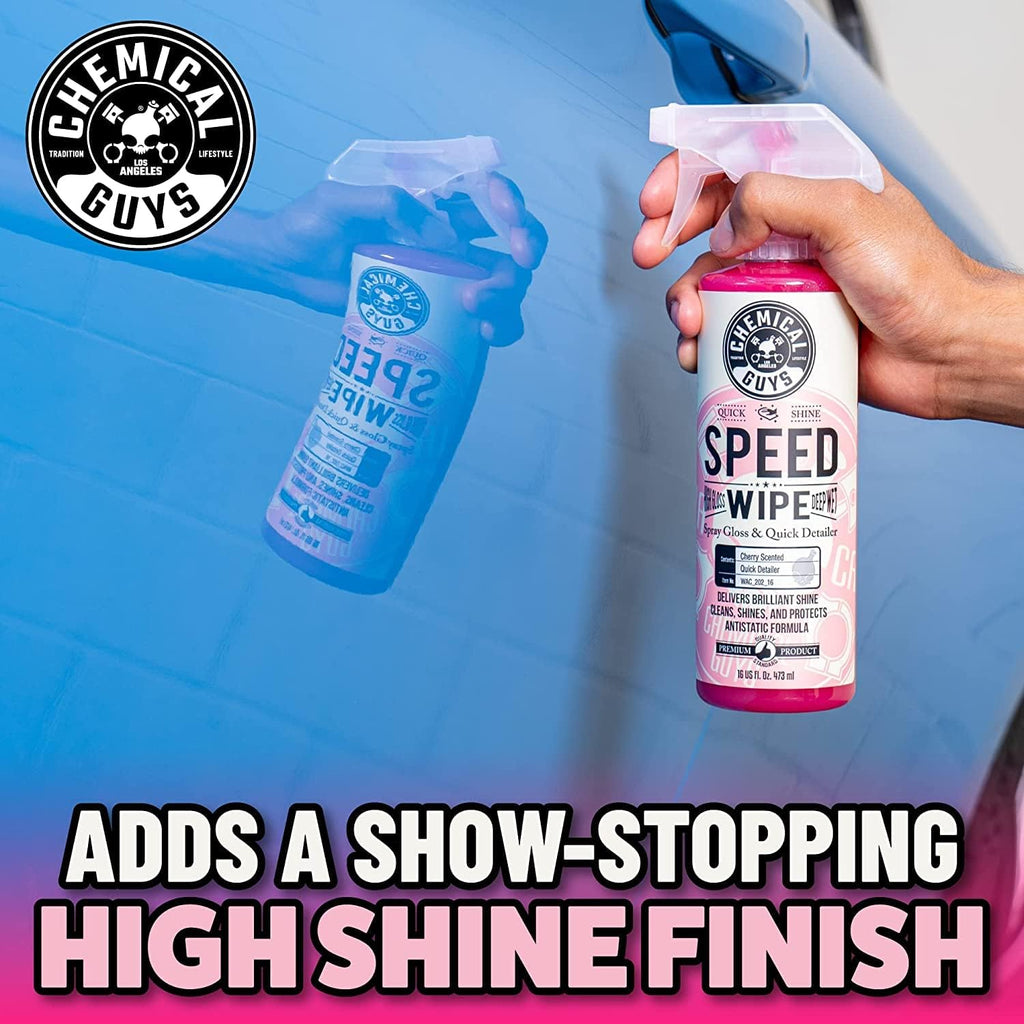 Chemical Guys CWS_402_64QDSW Car Wash &amp; Quick Detailer Bundle - Mr. Pink Foaming Car Wash Soap, 64 fl oz (Half Gallon) + Speed Wipe Sprayable Gloss &amp; Quick Detailer, 16 fl oz (2 Items)